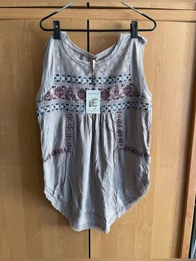 NWT NEW with tags FREE PEOPLE Detailed Summer Tank Top Tunic Size Small
